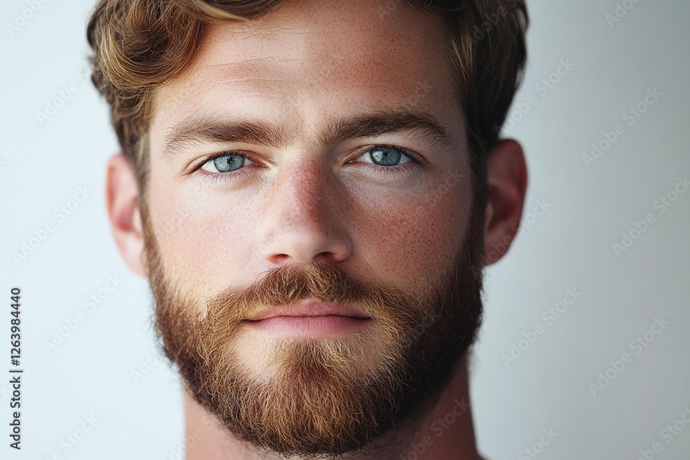 Obraz premium Man portrait on white background 