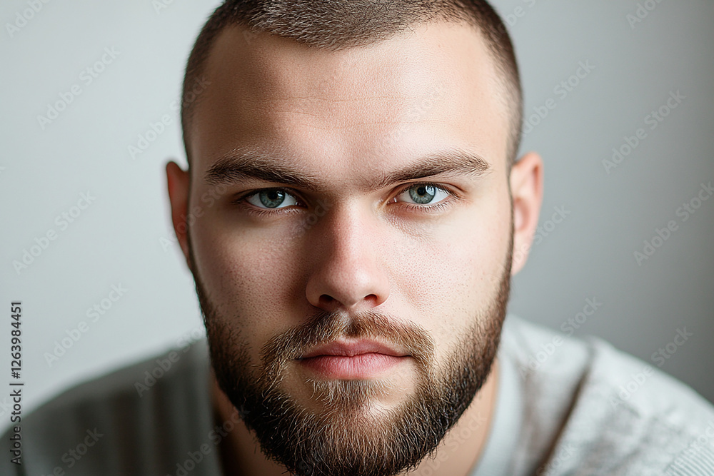 Obraz premium Man portrait on white background 