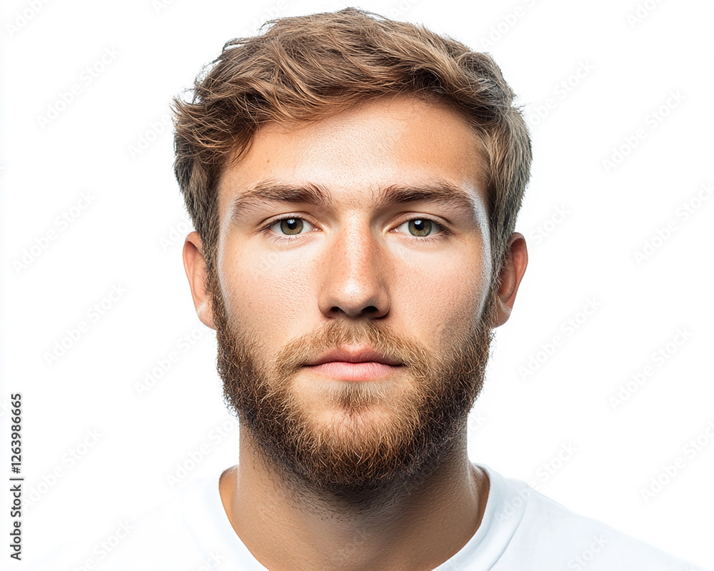 Fototapeta premium Man portrait on white background