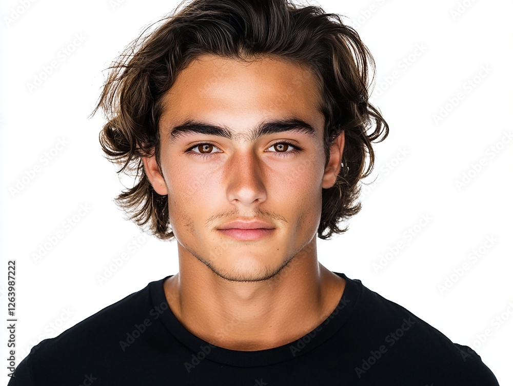 Man portrait on white background Man portrait on white background