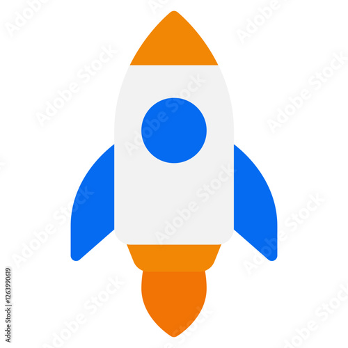 Colorful Rocket Icon for Creative Projects