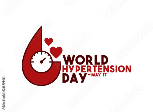 World Hypertension Day. May 17. Poster, banner, card, background.