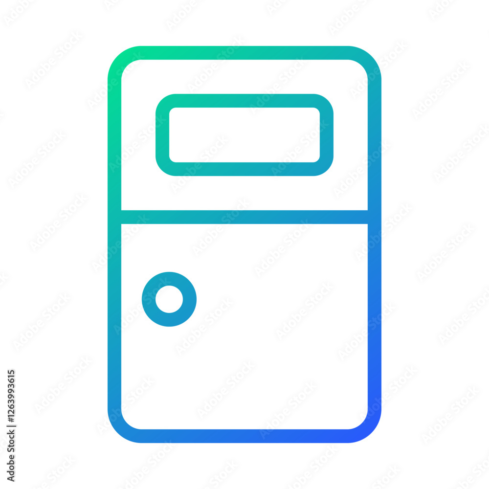 Minimalist Refrigerator Icon Gradient Design Minimalist Refrigerator Icon Gradient Design