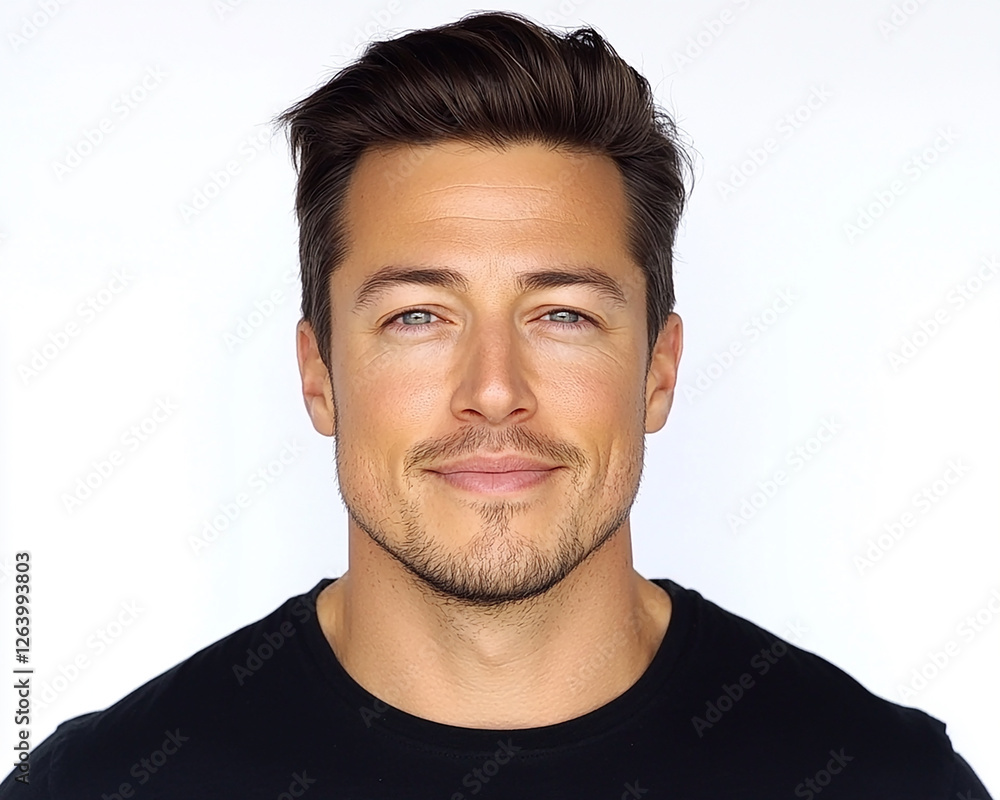 Obraz premium Man portrait on white background