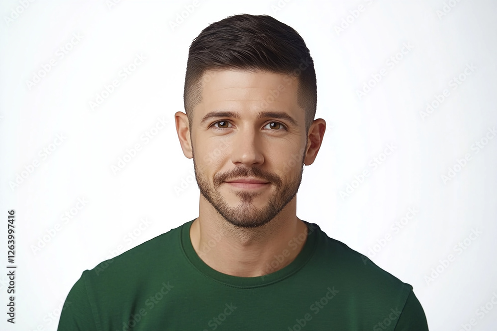Fototapeta premium Man portrait on white background