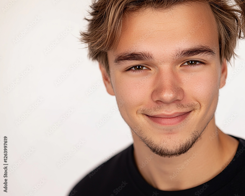 Fototapeta premium Man portrait on white background