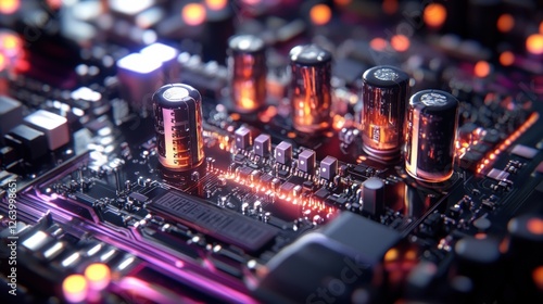 A detailed view of an internal circuit board inside a wireless preamp focusing on highquality capacitors resistors and integrated chips demonstrating the advanced technology used for