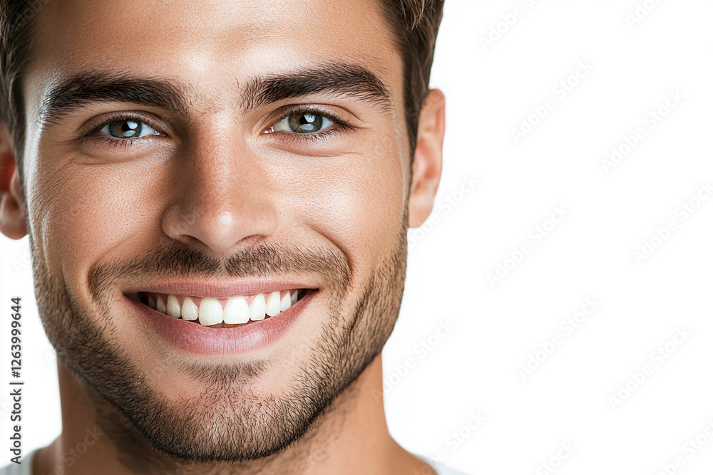 Obraz premium Man portrait on white background