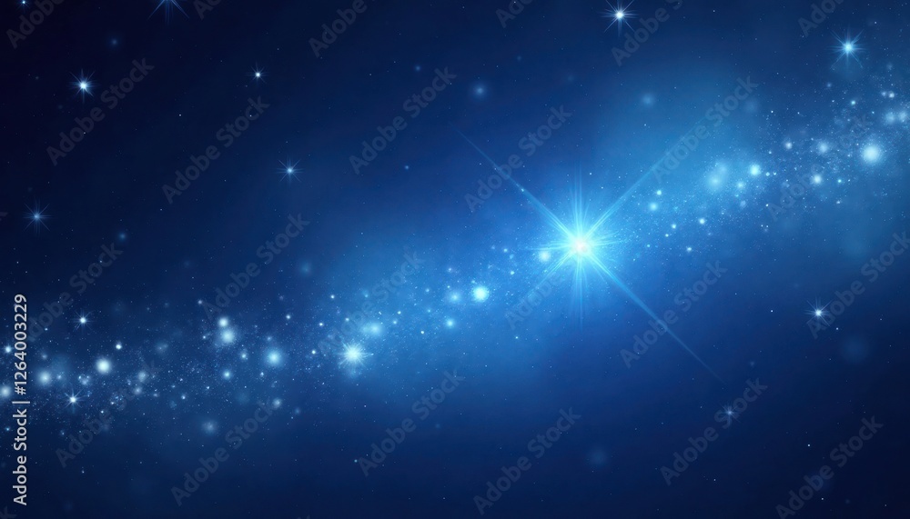 Ethereal Cosmic Symphony: Twinkling Stars Illuminate the Deep Blue Galaxy Ethereal Cosmic Symphony: Twinkling Stars Illuminate the Deep Blue Galaxy