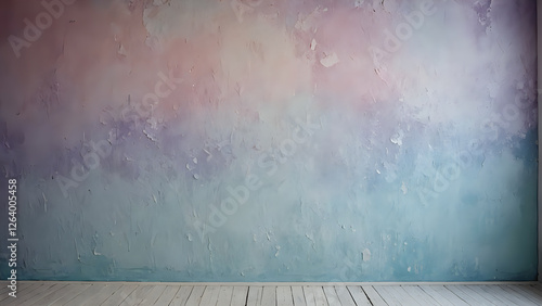 Abstract vintage cloud wall painting with blue and purple colors, photography, portrait, maternity, family photo background, 300dpi, 3d