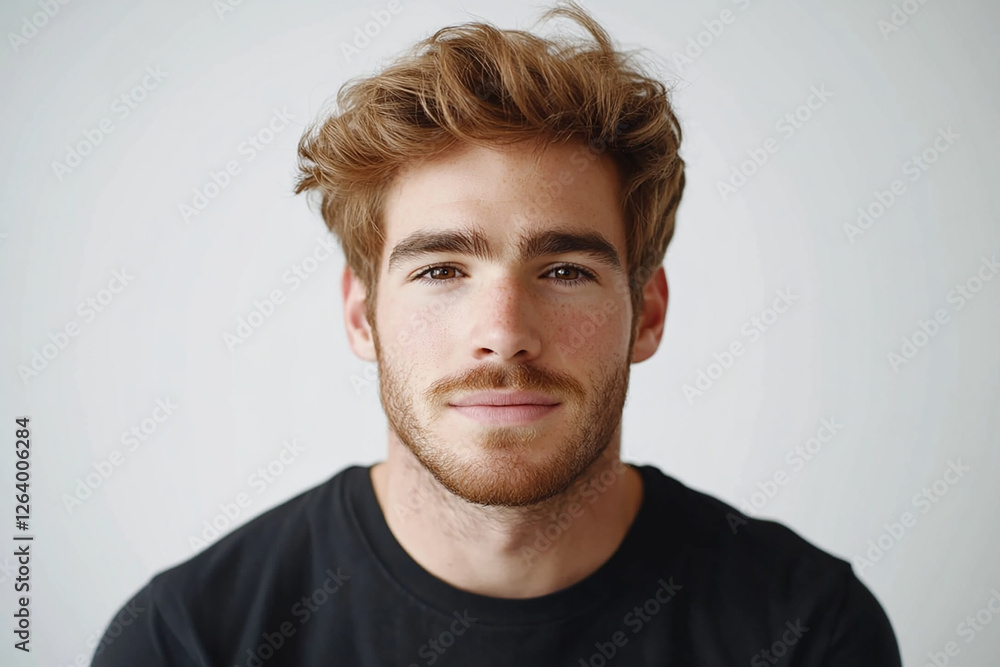Obraz premium Man portrait on white background