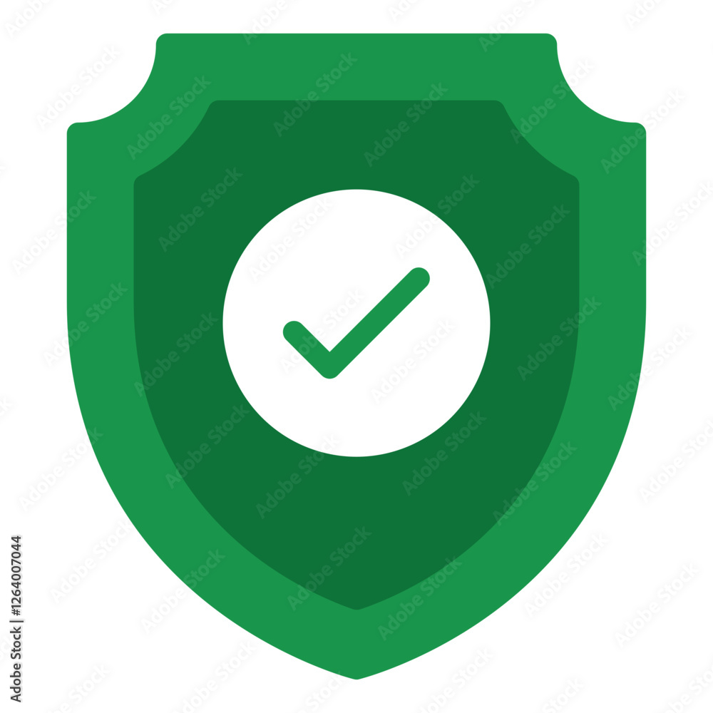 Secure Green Shield Icon for Trust and Safety Secure Green Shield Icon for Trust and Safety