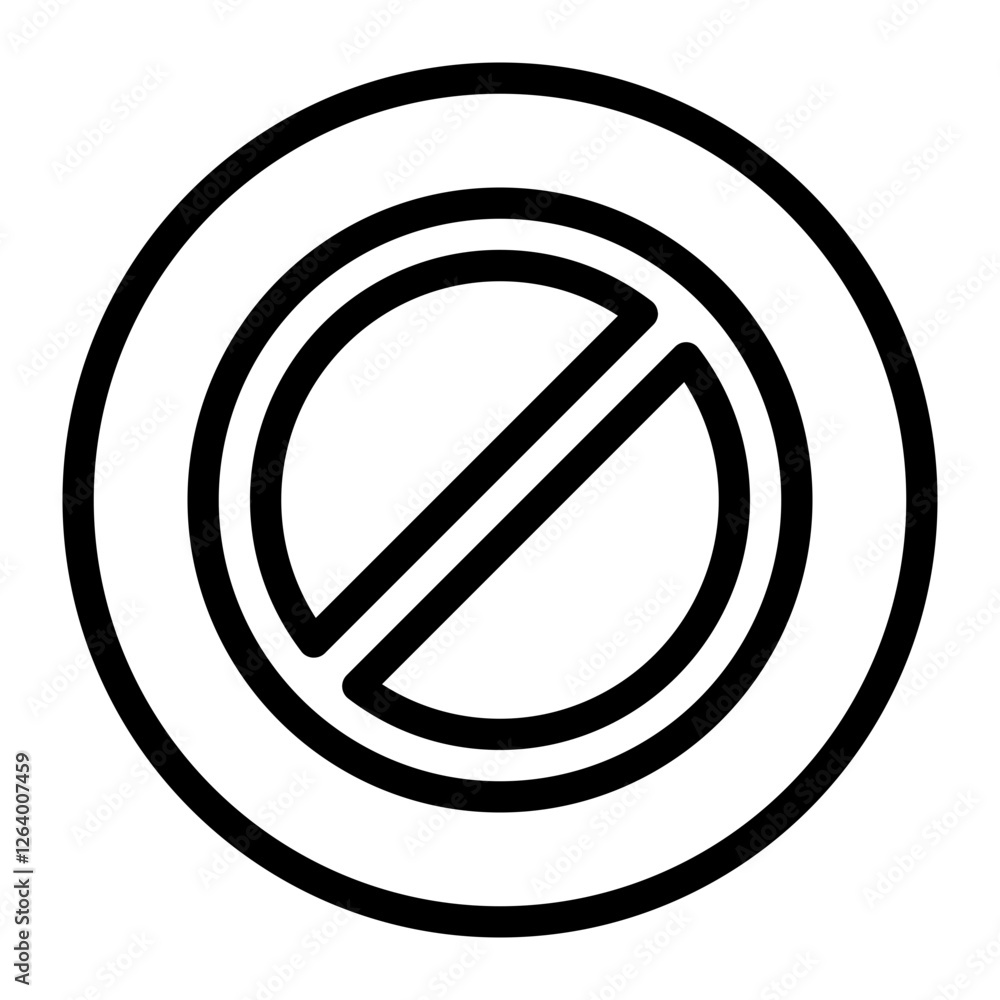 Fototapeta premium Minimalist No Parking Sign - Clear Communication