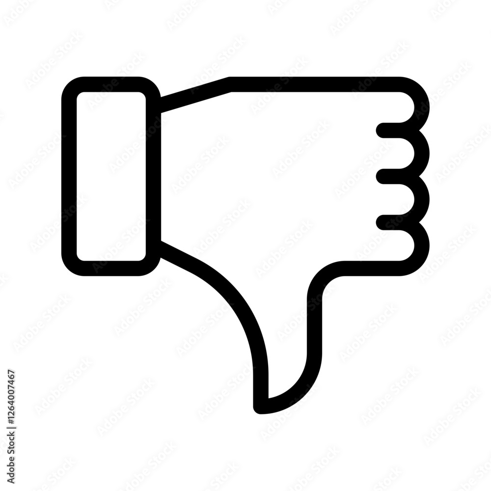 Simple Downward Thumb Icon for Negative Feedback Simple Downward Thumb Icon for Negative Feedback