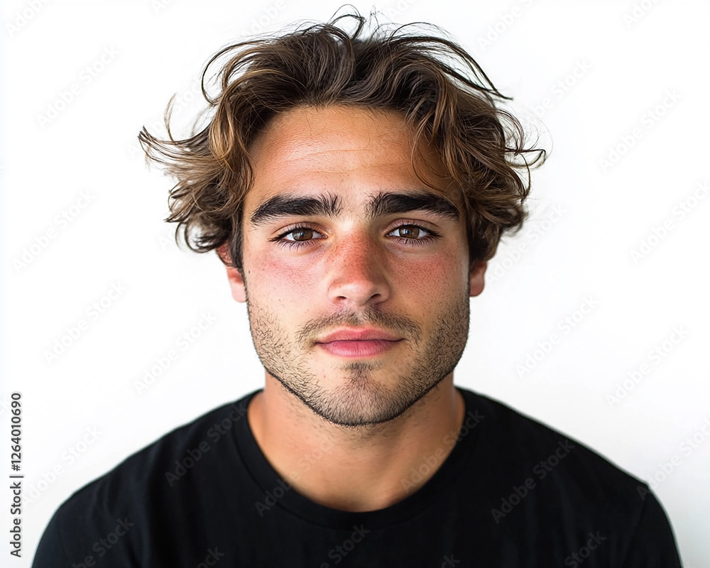 Man portrait on white background Man portrait on white background