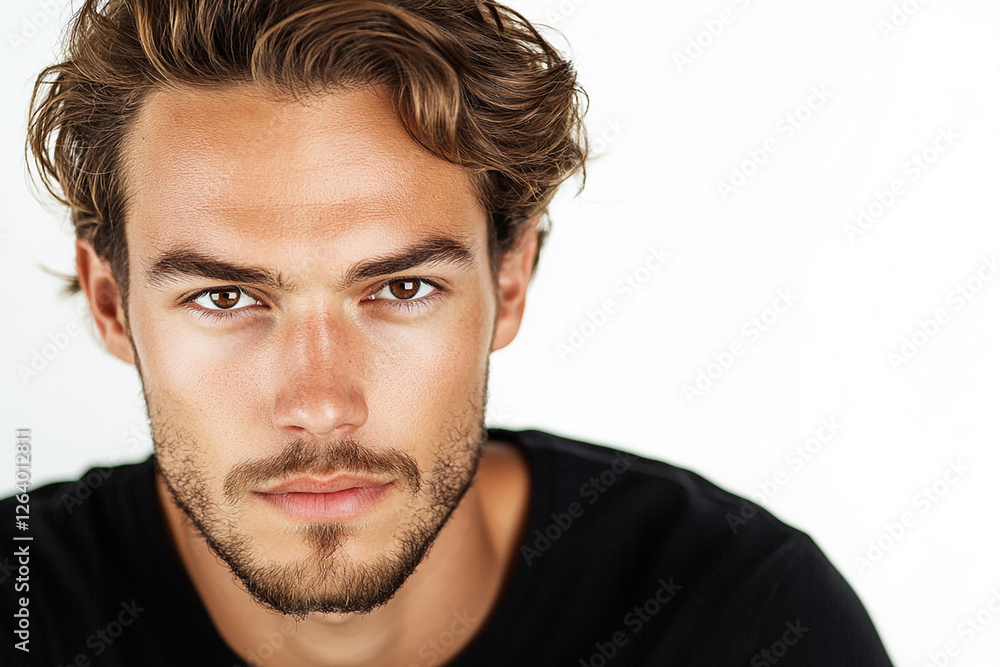 Man portrait on white background Man portrait on white background