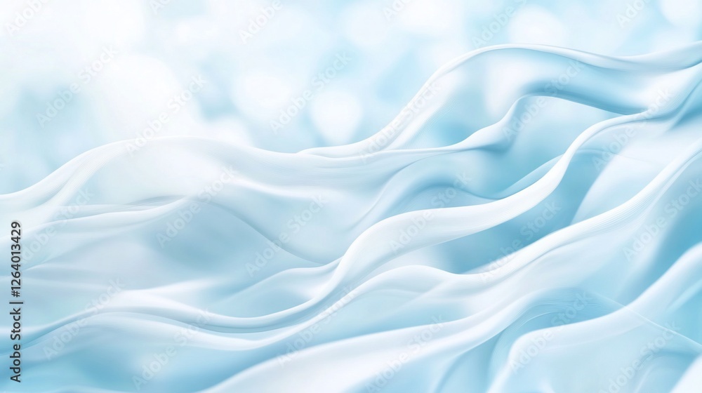 Obraz premium Blue silk waves, abstract background, design