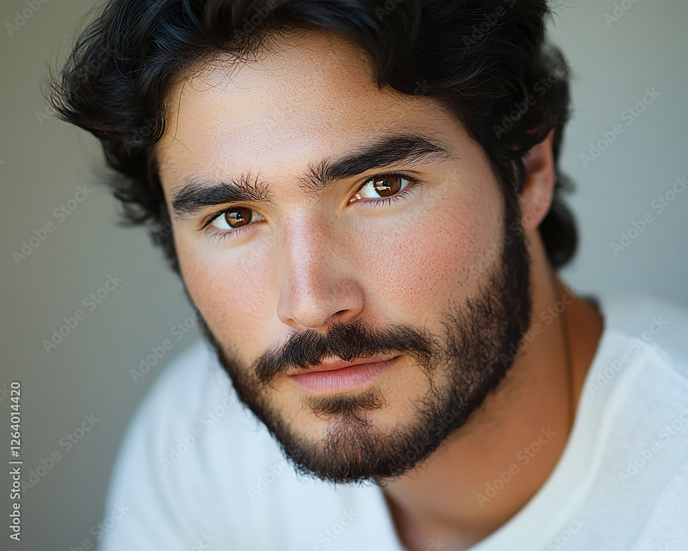 Obraz premium Man portrait on white background