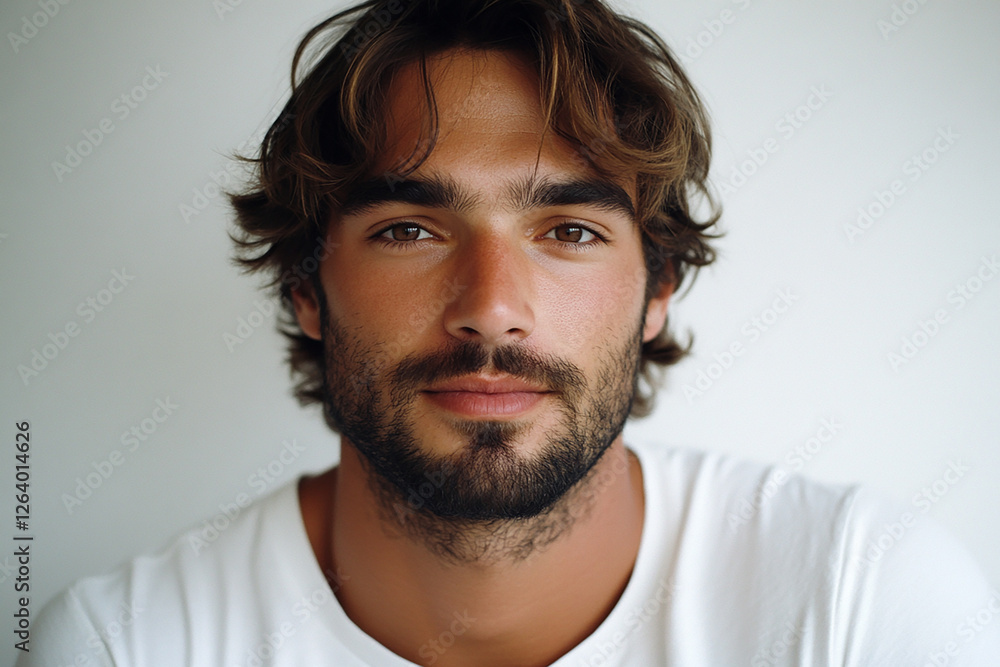 Man portrait on white background Man portrait on white background