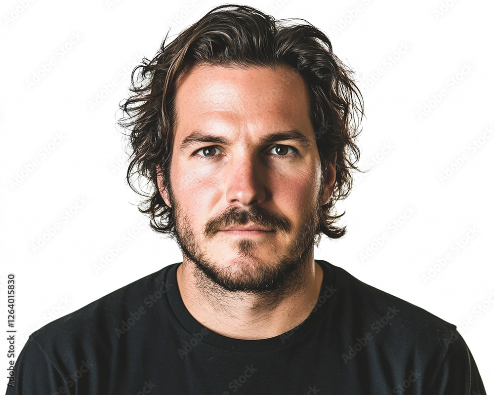Obraz premium Man portrait on white background