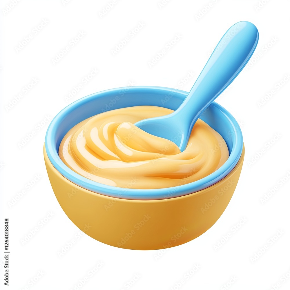 baby food, 3d style imitation, cartoon icon baby food, 3d style imitation, cartoon icon