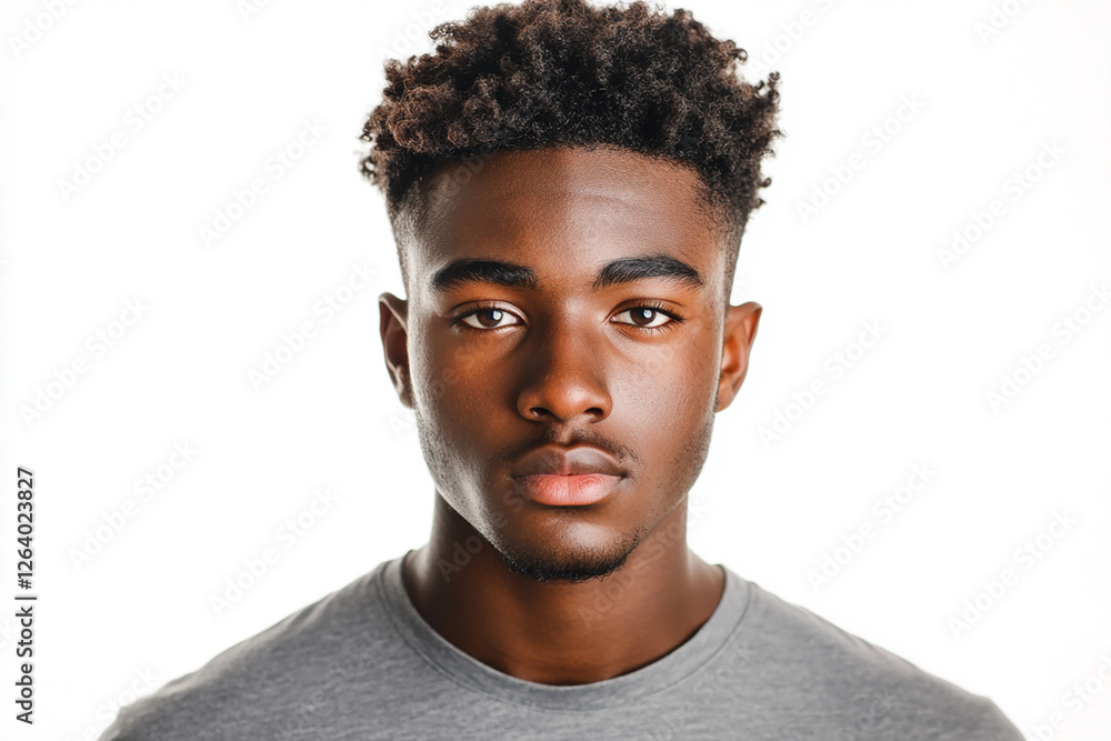 Obraz premium Man portrait on white background