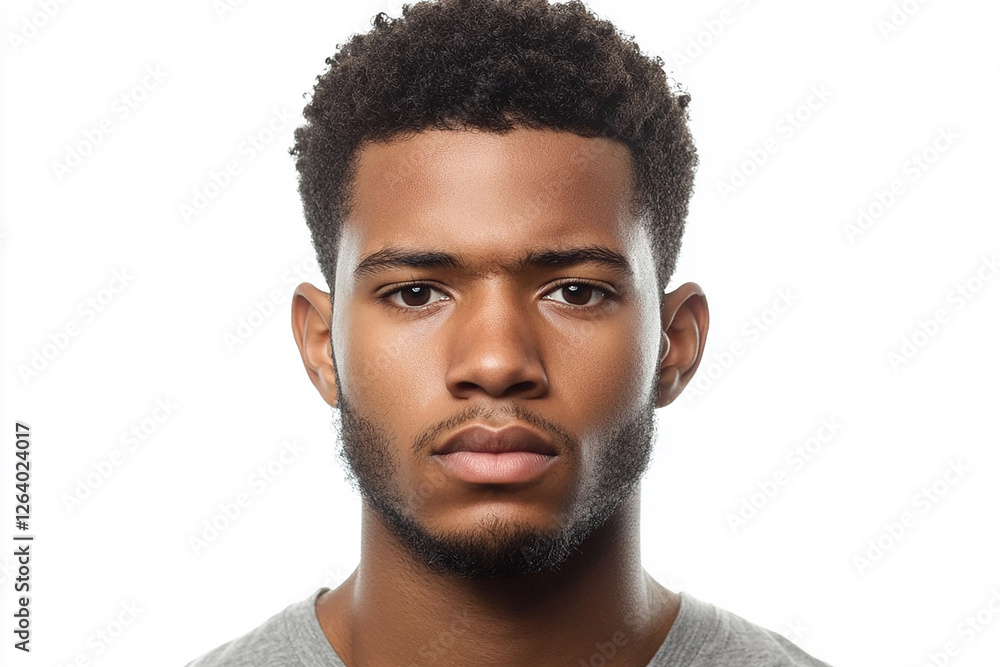 Fototapeta premium Man portrait on white background