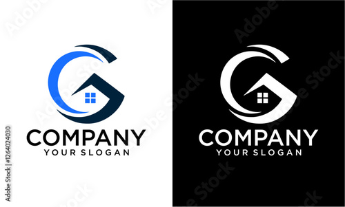 Creative C and G real estate logo

