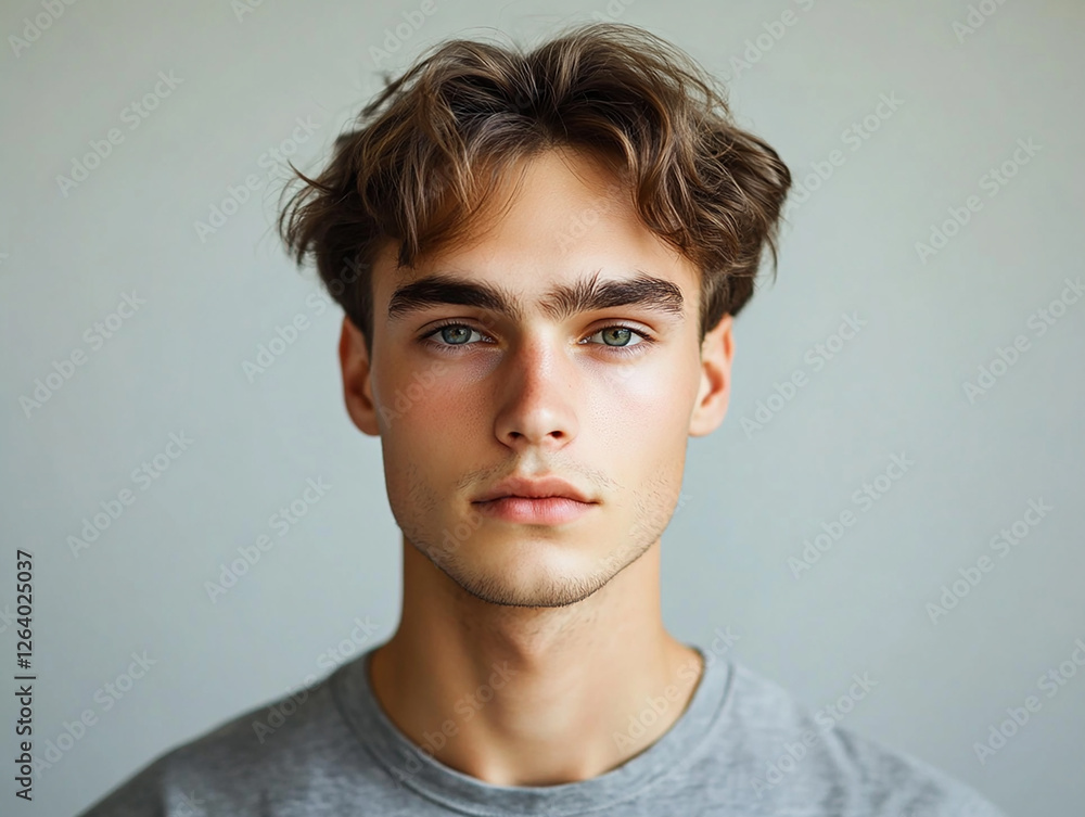 Fototapeta premium Man portrait on white background