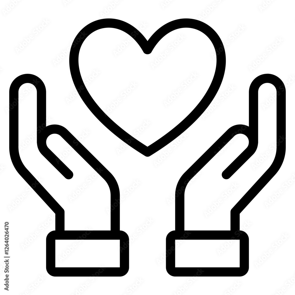 Stylized Icon for Compassion and Care Stylized Icon for Compassion and Care