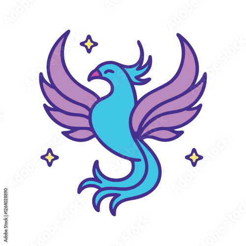Majestic magical phoenix