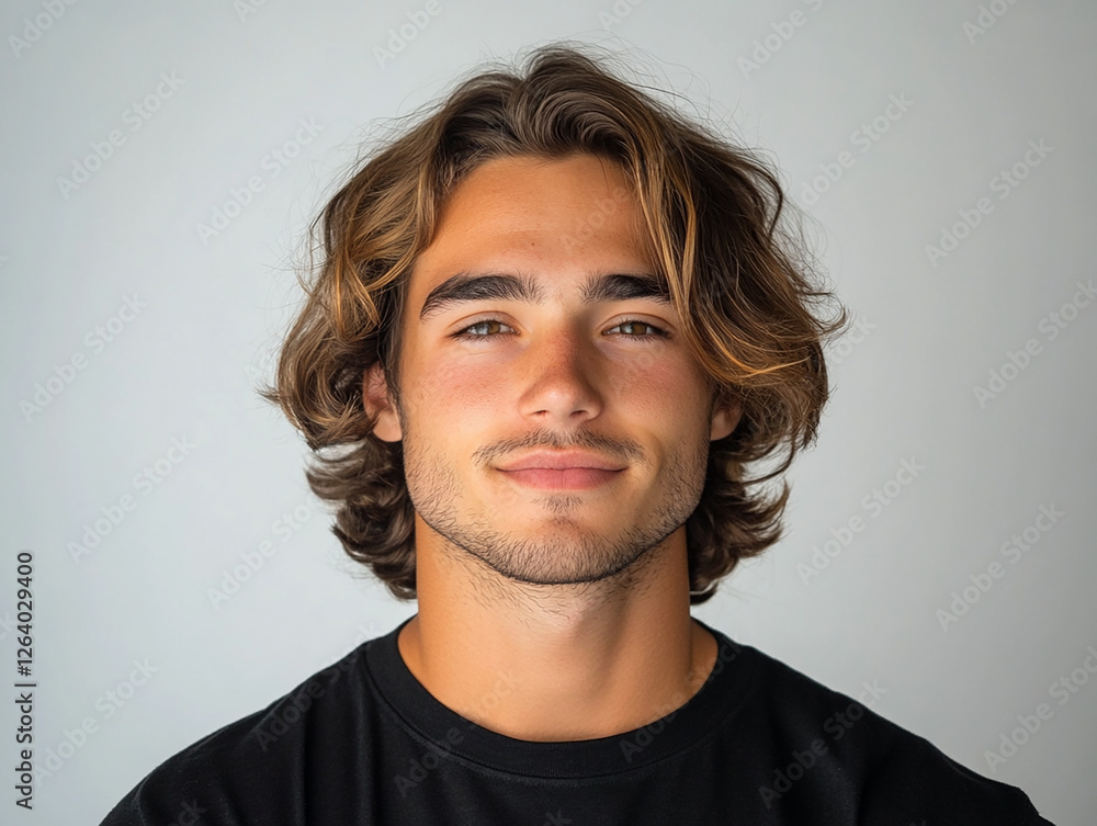 Fototapeta premium Man portrait on white background