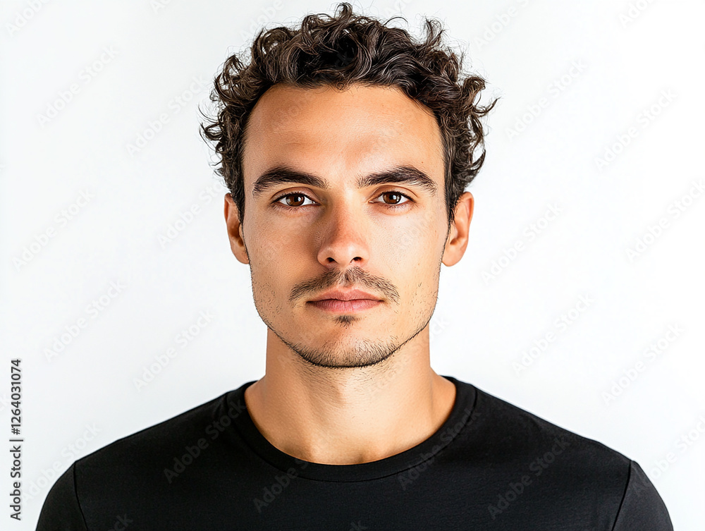 Man portrait on white background Man portrait on white background