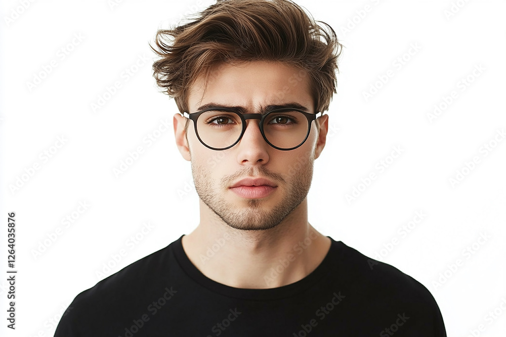 Man portrait on white background