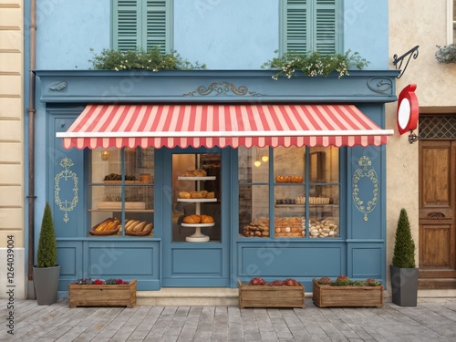 Fototapeta Naklejka Na Ścianę i Meble -  French Bakery Shop Exterior