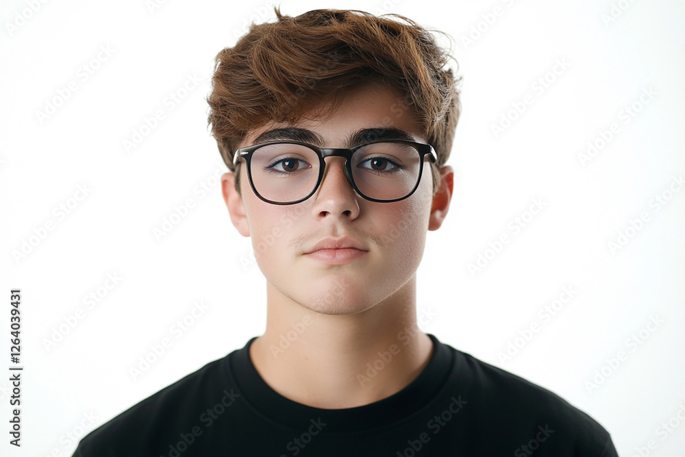 Man portrait on white background