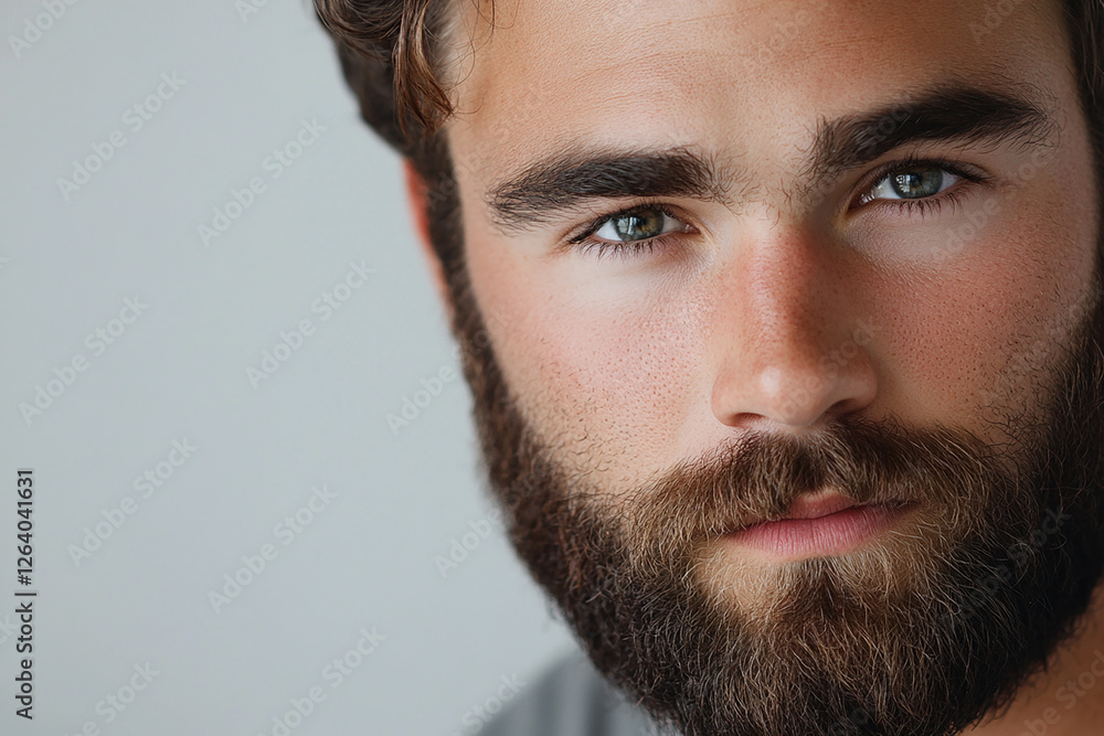 Fototapeta premium Man portrait on white background