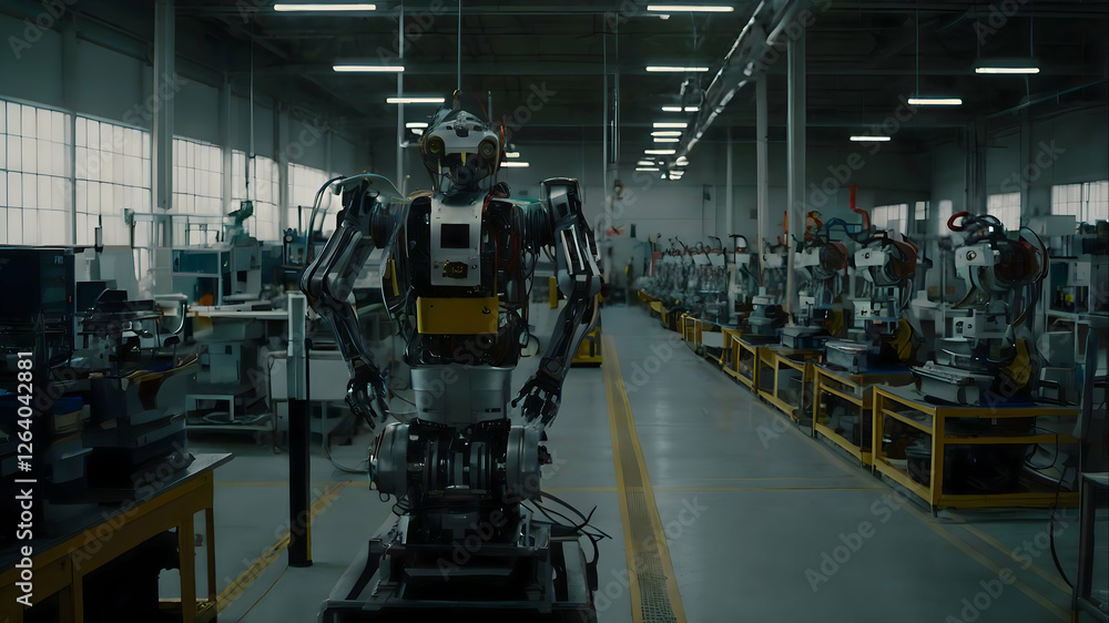 Robot machines working Robot machines working