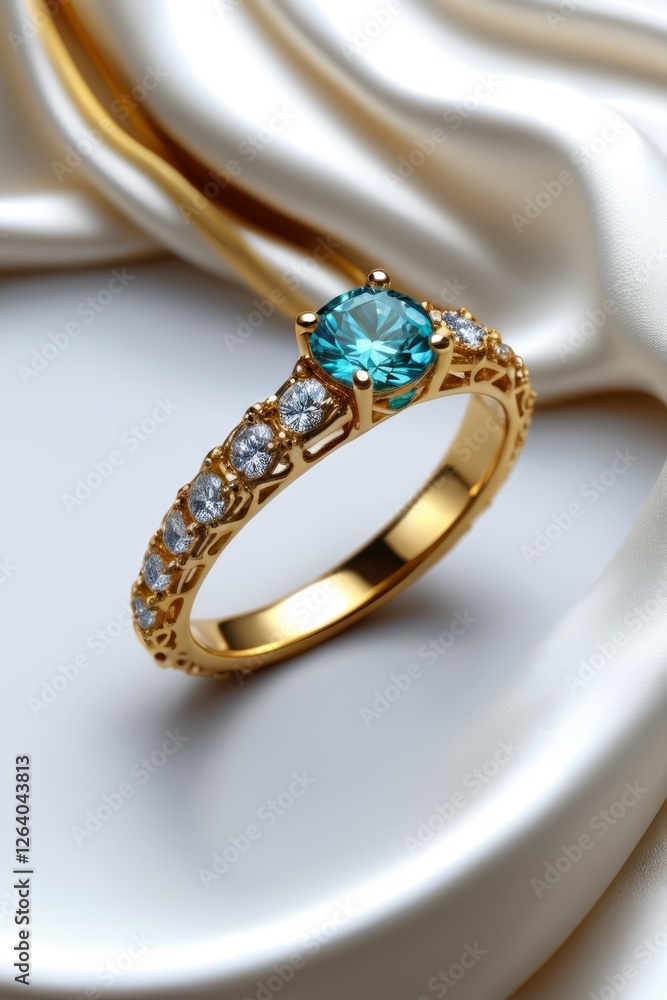 a close up of a gold ring with a blue stone a close up of a gold ring with a blue stone