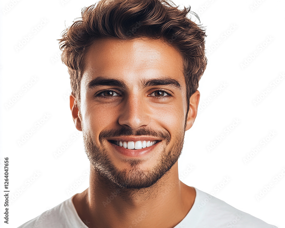 Obraz premium Man portrait on white background