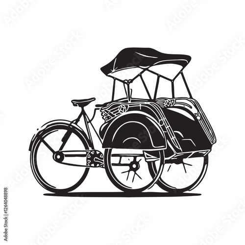 rickshaw vector