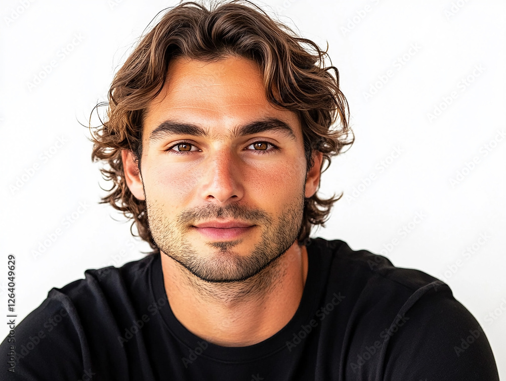 Man portrait on white background Man portrait on white background