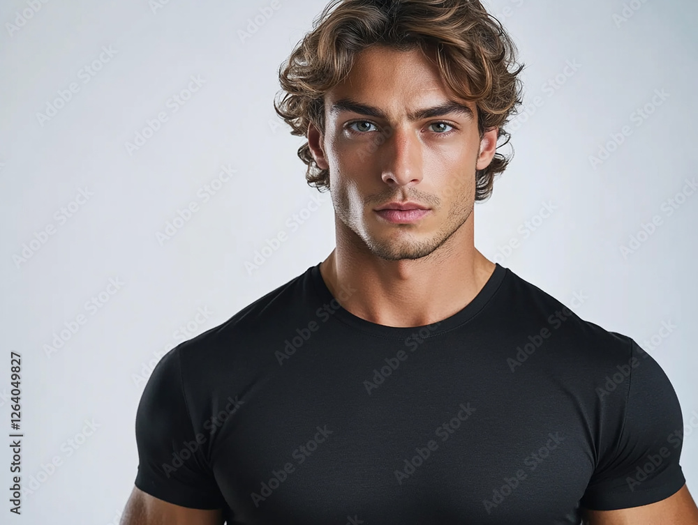 Fototapeta premium Man portrait on white background