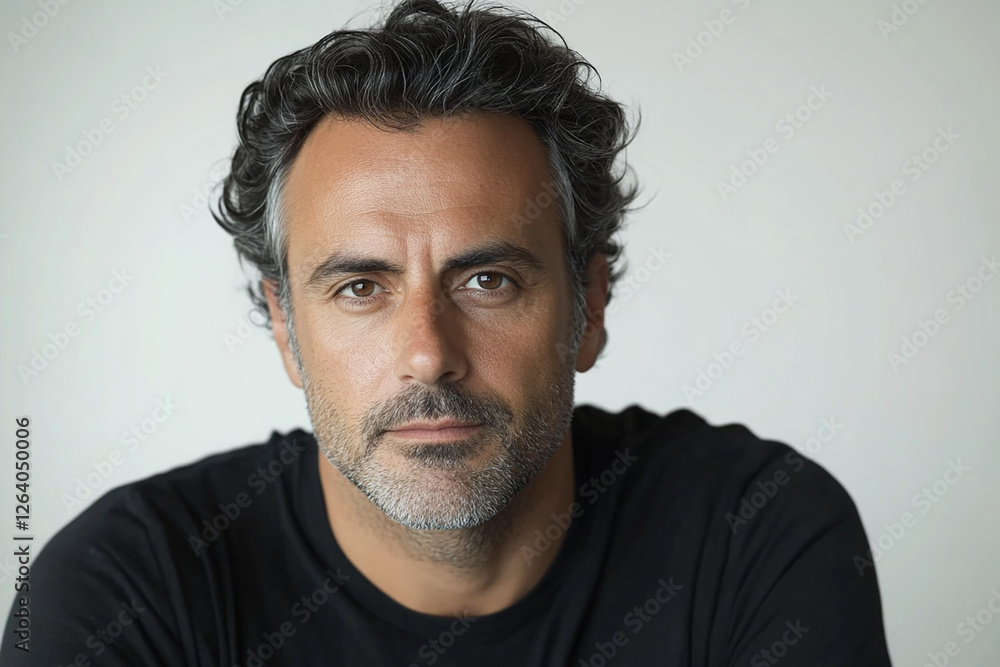 Fototapeta premium Man portrait on white background