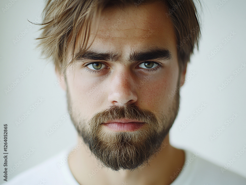 Obraz premium Man portrait on white background