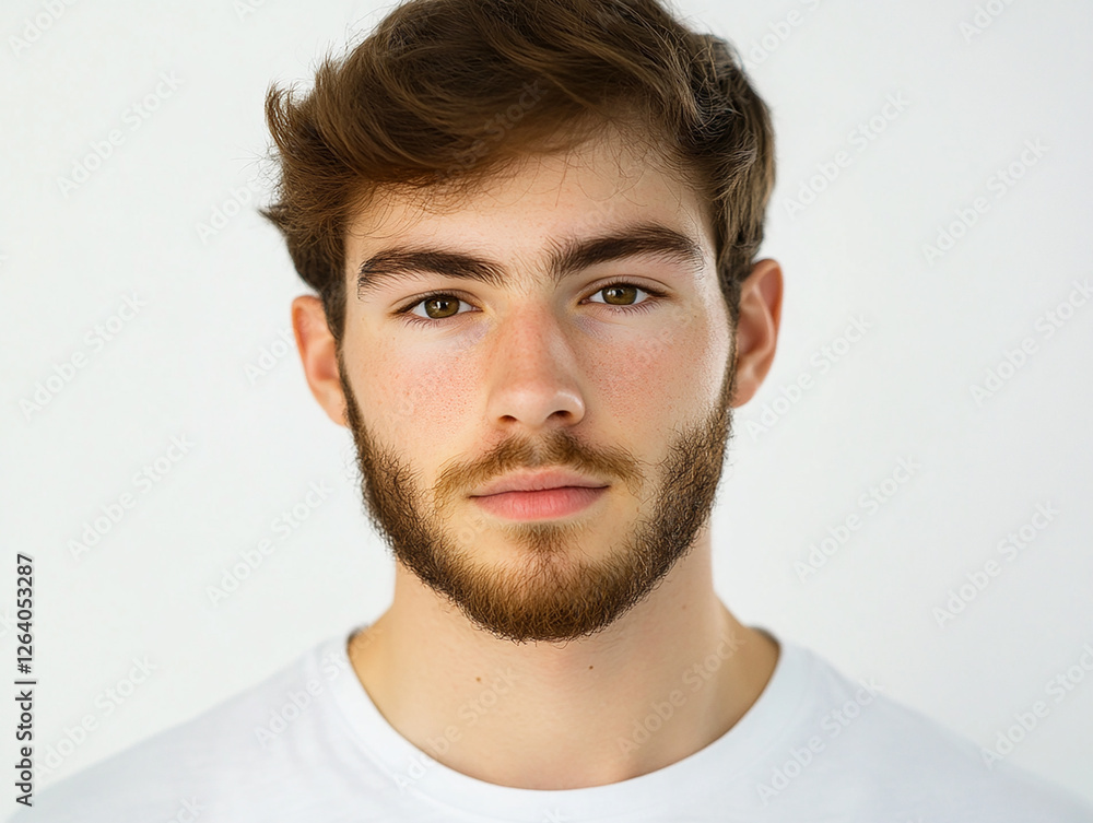 Obraz premium Man portrait on white background