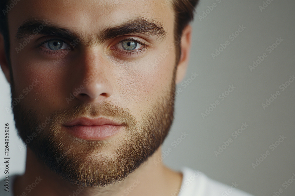 Obraz premium Man portrait on white background