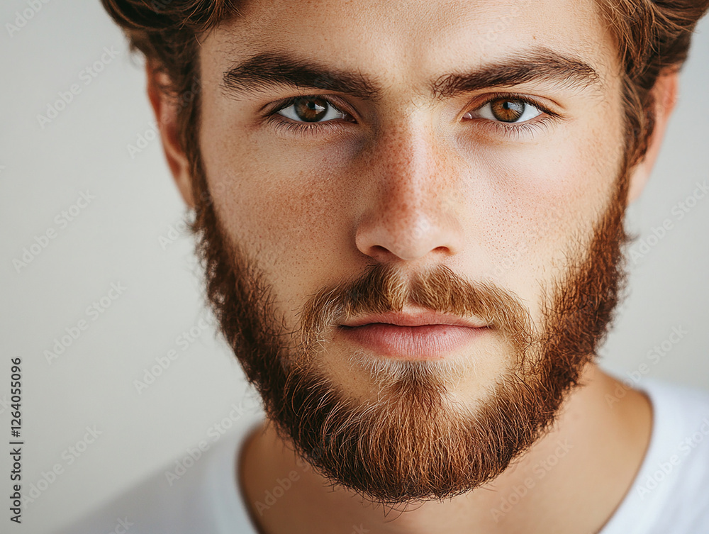 Obraz premium Man portrait on white background