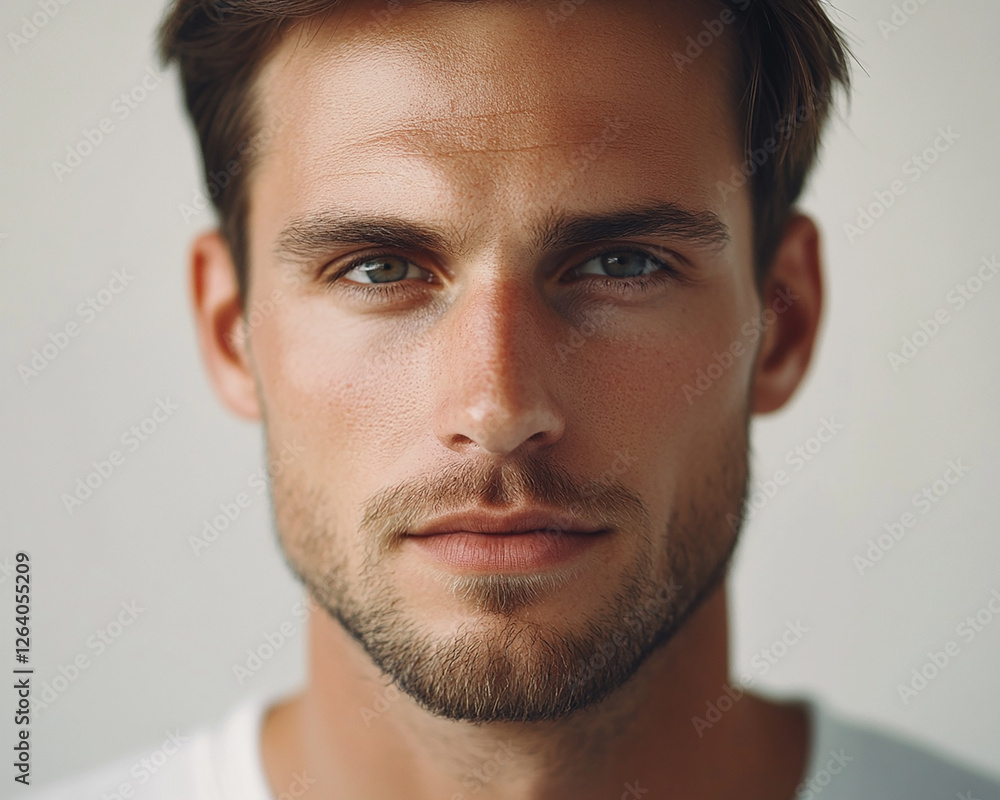 Obraz premium Man portrait on white background