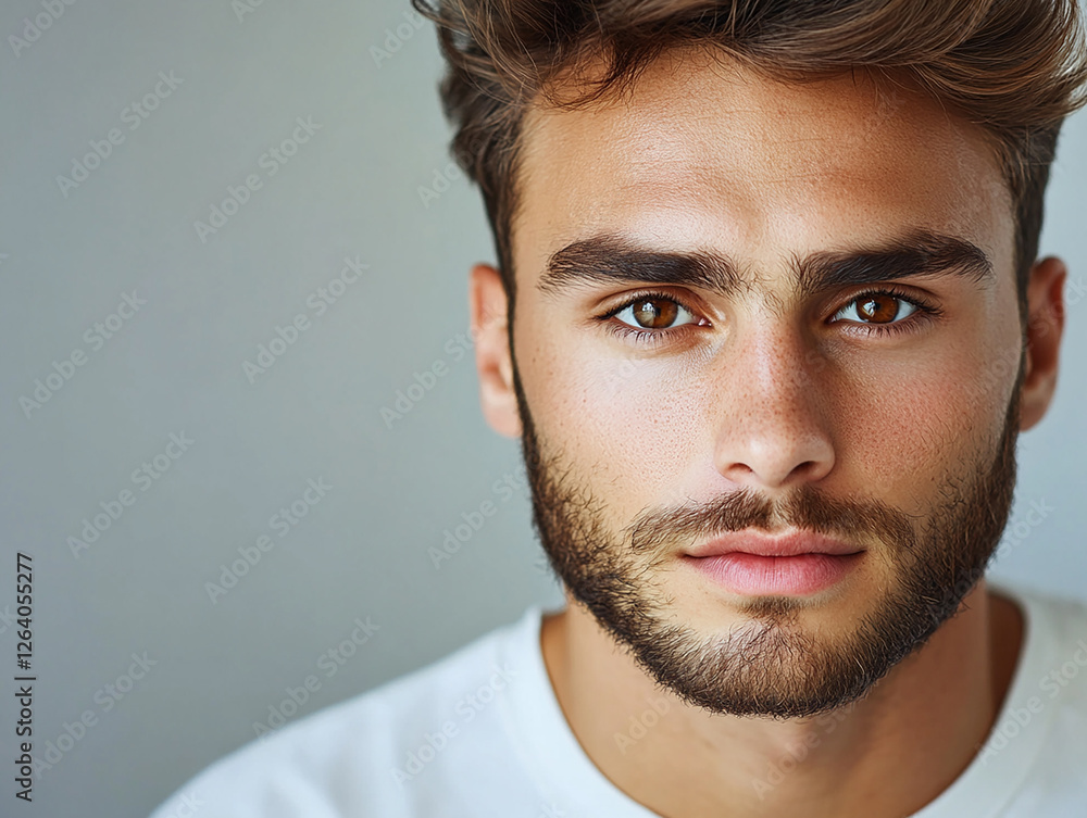 Obraz premium Man portrait on white background
